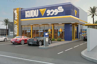 remodel drive thru restaurant,retail building design, commercial exterior,layout