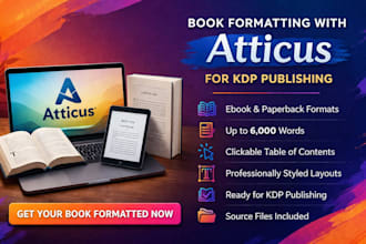 create a clean and professional book layout using atticus