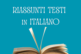 riassumo testi e documenti in italiano in modo chiaro e veloce