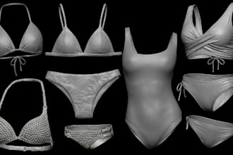 design texture and rig 3d clothing for second life mesh vrchat fivem peds sims
