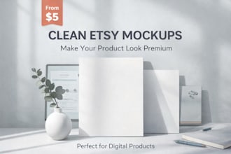 create etsy mockups for your digital products