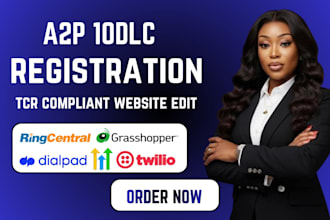 do a2p 10dlc registration website edit tcr compliant
