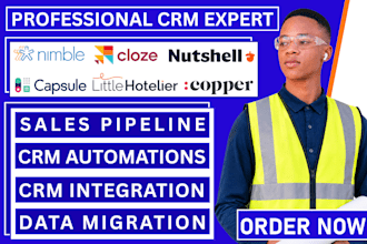 setup nimble, capsule, copper crm, cloze, nutshell idempiere and little hotelier