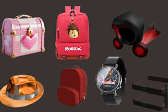 create roblox ugc items and accessories hats, gear,  asset low poly model design