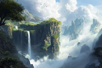 design amazing fantasy landscape