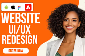 do modern figma website redesign, UI UX redesign, landing page design