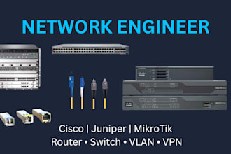 configure cisco routers, mikrotik, VPN, and network troubleshooting