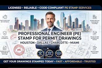 deliver certified pe stamp services in houston, dallas, charlotte, and miami