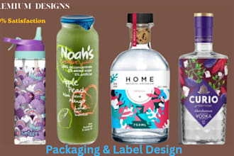 do label and logo design for beer ,  vodka, wine and whiskey