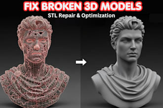 do stl file repair fix edit covert custom modification 3d cleanup 3d printing