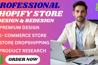 build shopify store, design or redesign shopify store, dropshipping store