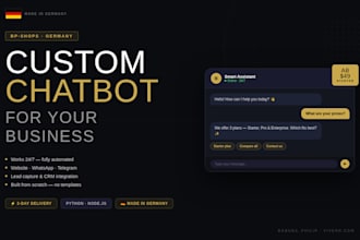 build a custom chatbot for your website or business