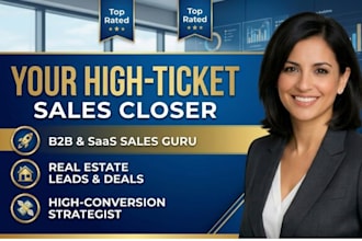 do sales,saas sales closer,real estate leads,sales person for high ticket sales