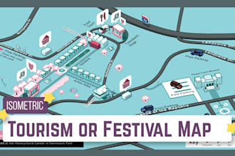 design a tourism or festival map for you