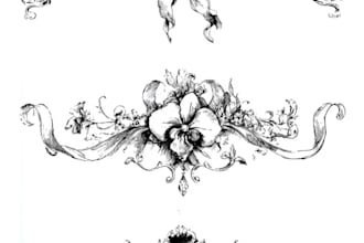 design a unique gothic baroque tattoo with dark elegant aesthetics