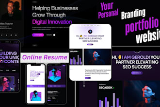create a responsive portfolio website for personal branding and online resume