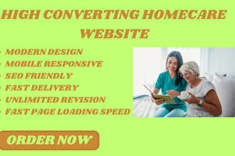 design homecare website, healthcare website, medical and clinic website
