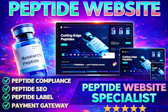 design fda compliant peptide website research peptide website peptide marketing