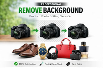 remove image background, product photo cutout, transparent png in 30min