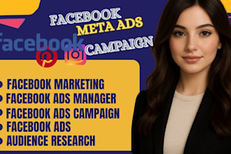 setup and manage facebook ads, fb meta ads, fb ads campaign