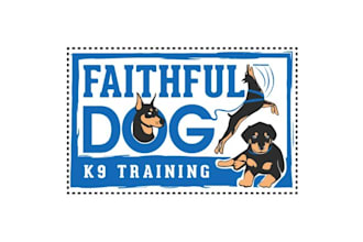create only business logo for faithful dog k9 training