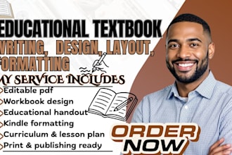 design editable pdf workbook, educational handout, curriculum lesson plan