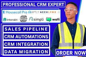 setup housecall pro resimpli jobber aptly acculynx interakt twenty and wati crm