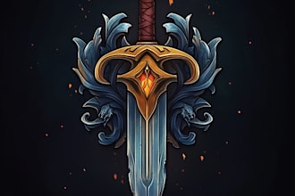 design a unique and detailed fantasy logo
