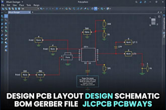 design pcb layout design schematic bom gerber file jlcpcb pcbways