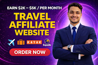 create a travel affiliate website to earn passive income with autoblog