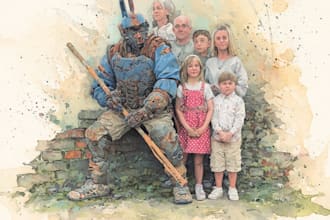 draw a wonderful family portrait