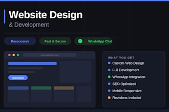 create a modern small business website with whatsapp chat