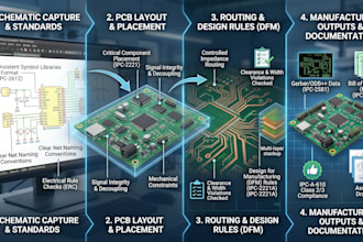 develop pcb schematics and layouts with industry standards