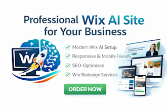 design a professional wix ai website or redesign your wix site