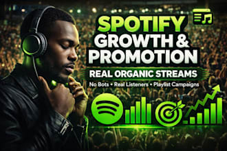 real spotify growth and music promotion  playlist campaigns organic streams