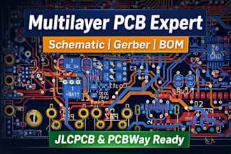 design schematic, multilayer pcb layout, gerber bom jlcpcb, pcbway manufacturing