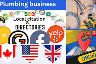 create local citations for plumbing businesses in USA, UK