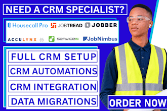 setup housecall pro jobber ghl jobtread acculynx jobnimbus and servicem8