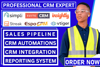 setup resimpli suitecrm insightly streak vtiger and espocrm