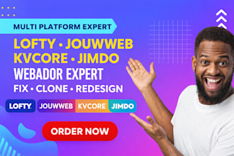 design lofty jouwweb kvcore jimdo website, fix clone redesign webador