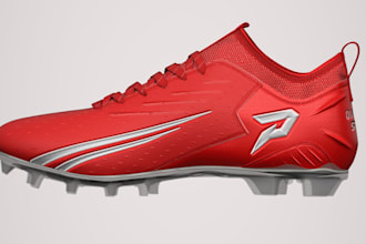 create 3d shoe design, 3d football shoes and sneaker modeling