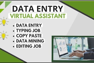 do data entry,copy paste and typing work