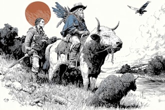 create vintage line art or engraving art illustration