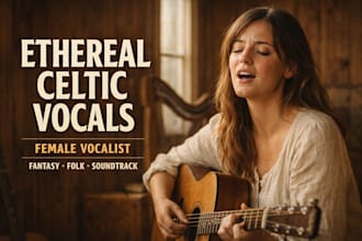 sing ethereal celtic vocal, irish celtic, fantasy, folk, cinematic soundtrack