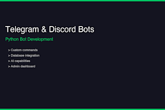 create a telegram or discord bot with python for your business