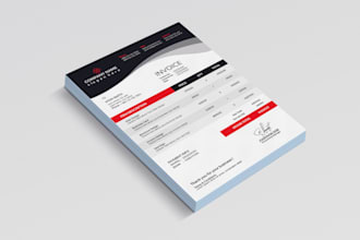 design a professional invoice template for your brand