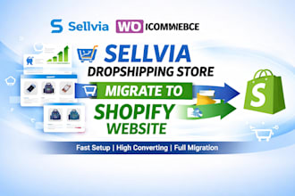 build sellvia woocommerce dropshipping store migrate sellvia to shopify website
