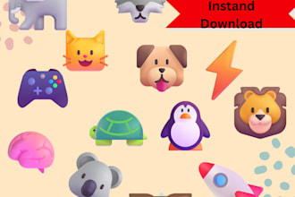 design cute, anime, or aesthetic sticker pack for you