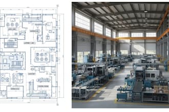 design 2d and 3d models for factories industrial buildings and warehouses