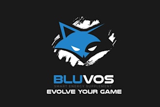 create a blue fox logo for a gaming supplement